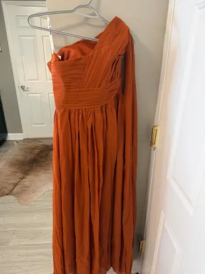 $89 NWOT Pomuyoo Ximena Unique Empire Flowing Straps Maxi Bridesmaid Dress 6 thumbnail 5