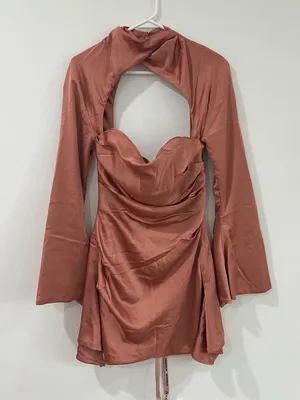 House of CB Toira Rose Draped Mini Dress Cutout Corset NWT M thumbnail 2