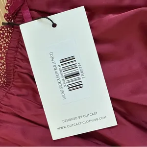 Outcast Satin Shorts Lucine Size M Deep Red thumbnail 2