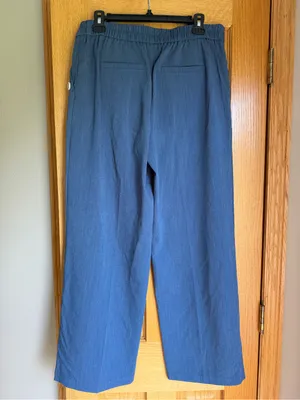 Haver + Blair London Blue Wide Leg Sailor Pants White Button Accents Size M thumbnail 5