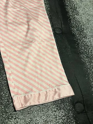 Womens large Victoria's Secret pajama pants w/drawstring & pockets-pink striped thumbnail 7