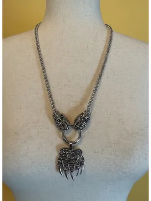 Viking Bear Claw Pendant Necklace Retro 24 inches thumbnail 5