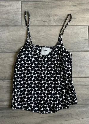 ASOS Black & White Polka Dot Spaghetti Strap Camisole thumbnail 1