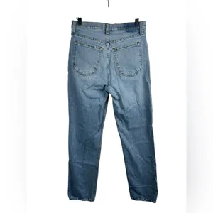 Abercrombie & Fitch 90s Straight Jeans Womens Size 28 Light Wash High Rise Denim thumbnail 3