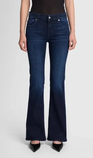 7 For All Mankind Jeans Women’s 32 Kimmie Bootcut Dark Wash Blue 34" Inseam thumbnail 1