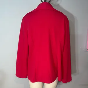 MOA USA red stretchy suit jacket blazer woman’s size L/XL thumbnail 2
