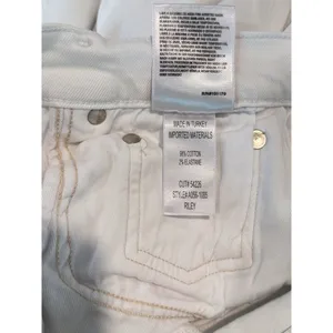AGOLDE Womens Jeans White Riley High Rise Straight Crop Denim Button Fly Size 27 thumbnail 13
