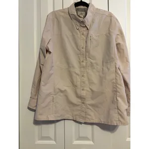LLBean‎ Womens No Fly Zone Long Sleeve Button Up Outdoor Shirt Sand Dune XL Reg thumbnail 2
