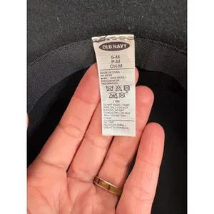Old Navy Black 100% Wool Fedora Wide Brim Hat with Ribbon Bow S-M‎ thumbnail 9