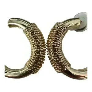 And Now This Gold‎ Plated C Hoop Earrings thumbnail 3
