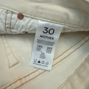 Mother white and cream diamond skinny jeans Size 30 NWOT thumbnail 4