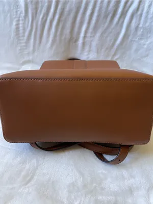 Lauren Ralph Lauren Leather Backpack in Brown Minimalist Quiet Luxury Preppy thumbnail 5