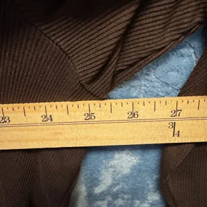 1864 | Lauren Ralph Lauren Ribbed Cotton Long Sleeve Polo Top Brown Women 3X‎ thumbnail 3