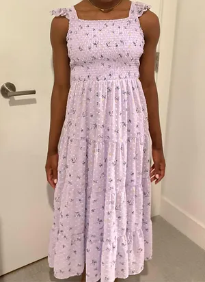 Rare Editions Purple Floral Dress thumbnail 3