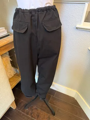 Free People Black Parachute Pants Ruched Leg Drawstring Cargo Joggers Size Small thumbnail 7
