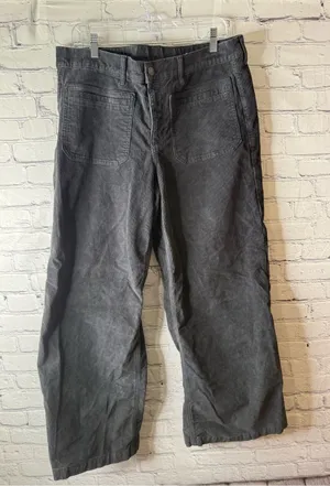 American Eagle Outfitters women’s Corduroy Wide-Leg Pants in Charcoal Gray 12 thumbnail 1