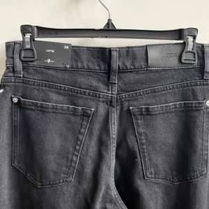 7 For All Mankind Lotta Jeans Womens 26 Black Wide Leg Patch Pocket Seamed Denim thumbnail 7