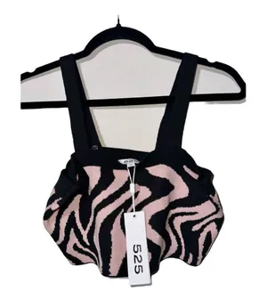 NWT 525‎ AMERICA Pink Zebra Halter - M thumbnail 1