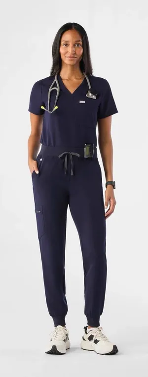 Figs Zamora Jogger Scrub Pant Navy Blue Pockets Small Medical Drawstring thumbnail 1