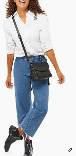 Aimee Kestenberg Mini All For Love Black Leather Crossbody Bag thumbnail 1