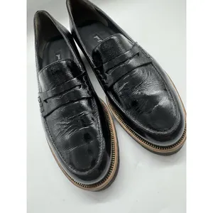 NWOB Paul Green Black Crinkle Patent Leather Penny Loafer Shoes Slip On Womens 6 thumbnail 5