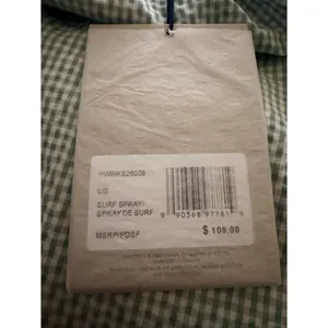 Hunter Gingham‎ Bubble Hem Midi Skirt in Surf Spray Large NWT thumbnail 8