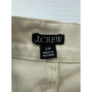 J.Crew High Rise Wide Leg Utility Patch Pocket Pants Beige Cream 27P Petite thumbnail 2
