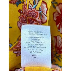 Derek‎ Heart Short Sleeeve Floral Cover Up Tie Up Kimono Large Boho Festival thumbnail 5