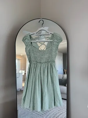 Show Me Your Mumu Green gingham dress thumbnail 2