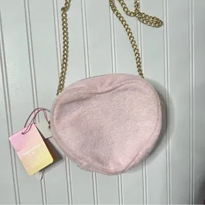 Stoney Clover Lane x Target Terry Cloth Heart Crossbody Bag Purse thumbnail 2