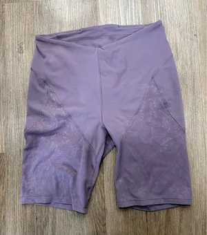 Lululemon lab Embossed Nulu Yoga Short 8" Tracer Print Emboss‎ Purple Size 6 thumbnail 1