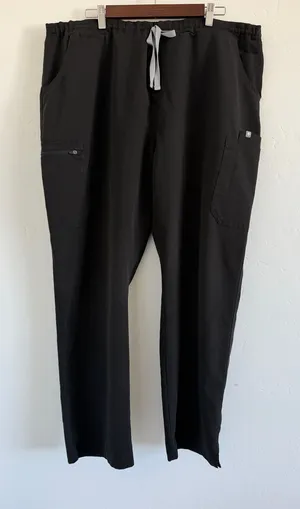 FIGS Yola Scrub Pants Women’s XXL Black Slim Straight Technical Collection TW200 thumbnail 1