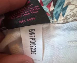 Rock & Roll Denim Aztec Print Bargain Button Bell Bottom Jeans Size 32x32 thumbnail 8