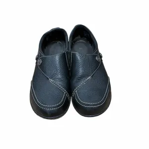 Clarks Black Leather Ashland Lane Q Slip On Loafers Sz 8 thumbnail 2