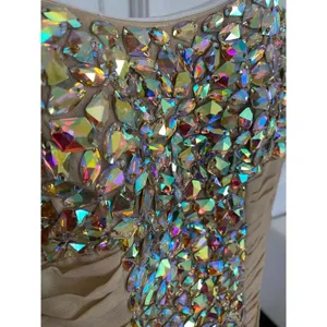 La Femme Cocktail Dress Sparkle Jeweled Ruched Party Wedding Bachelorette Rich thumbnail 8