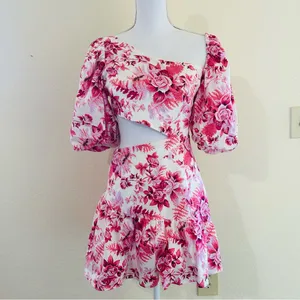 Hello Molly // Sweetest Kind Pink Floral Mini Dress thumbnail 5