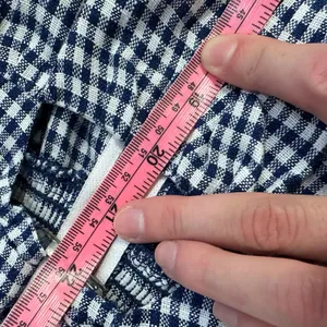 NEW Reformation Noel Gingham Linen Minidress Callah Check Navy White thumbnail 13