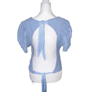 Free People Blue Women's Top Size M thumbnail 2