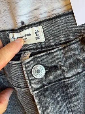 Abercrombie & Fitch The Ankle Straight Ultra High Rise 28 New NWT Black 6 Short thumbnail 4