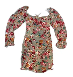 ReVamped Dress Collections NWT Womens Large Dress 3/4 Sleeves Zips Up Back &Ties thumbnail 1