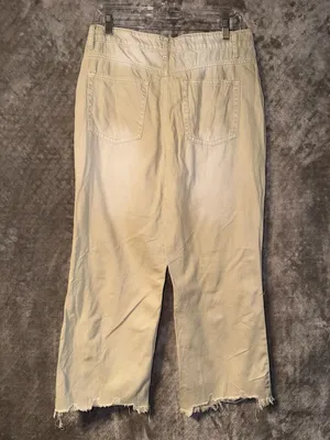 Zenana High Rise Distressed Straight Jeans Sand Beige thumbnail 9