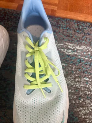 Hoka One One Women's Pale Blue Running Sneakers with Lime Accents thumbnail 3