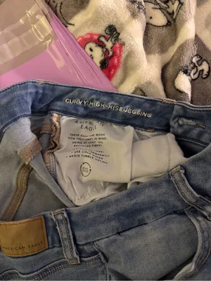 American Eagle Curvy High-Rise Jegging Light Wash Jeans thumbnail 5