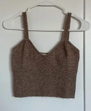 Zara Brown Knit Women's Top thumbnail 1
