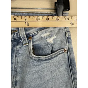 Pistola Women’s High Rise Cropped Denim Jeans Light Wash Raw Hem Size 26 thumbnail 10