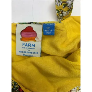 Farm Rio size small petite cantonal lace Yellow Floral Square-Neck Maxi Dress thumbnail 4