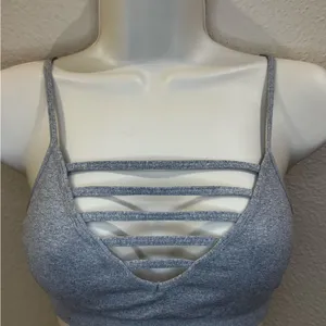 NUX Gray Strappy Bralette | Size S | New Without Tags thumbnail 2