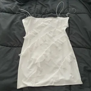 Princess Polly White Ruffle Mini Dress thumbnail 2
