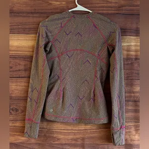 Lululemon Swiftly Tech Long Sleeve 2.0 Chevron Herringbone Magenta Purple Size 2 thumbnail 6