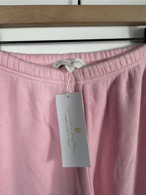 Spiritual Gangster Perfect Terry Sweatpants Pink Blue Yellow Ombre Jogger Size S thumbnail 9